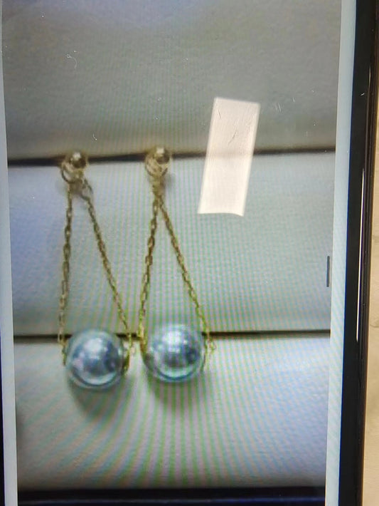 Customized service for Sharon, 1 Edison pearl+1 Solid 18k Gold earring setting