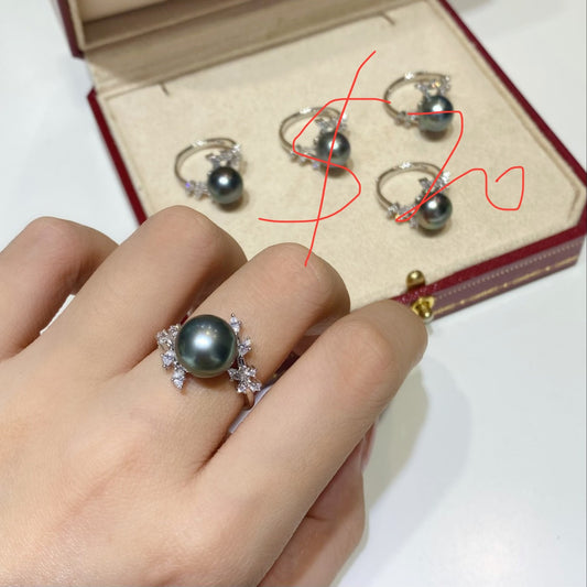 Customized Service for your pearls, 3 S925 ring, 1 S925 earring