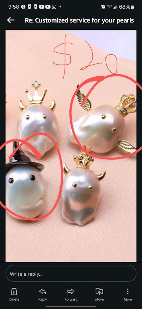 Customized service for Yana, 2 S925 pendent