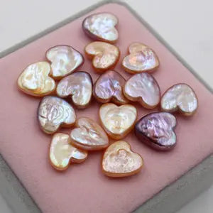 【Live-Gary】Heart-shaped Baroque Pearl clam (3-6pcs Heart baroque pearls+1 Edison Pearl)