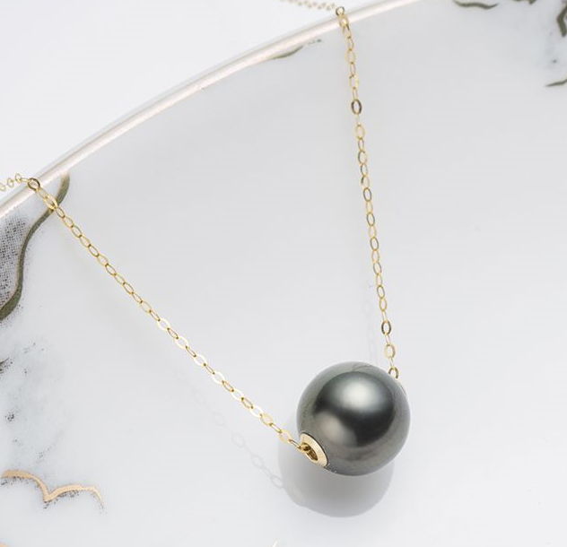 F742g Black Cord and Hammered Mat Gold pendant Necklace – The Island Pearl