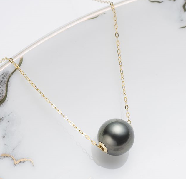 【Gary】18k gold Tahitian sea pearl bead pendant