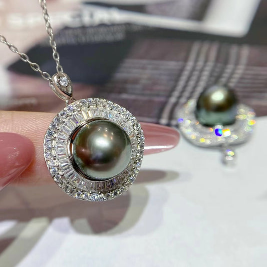 10-11mm Tahitian pearl pendent, S925 setting