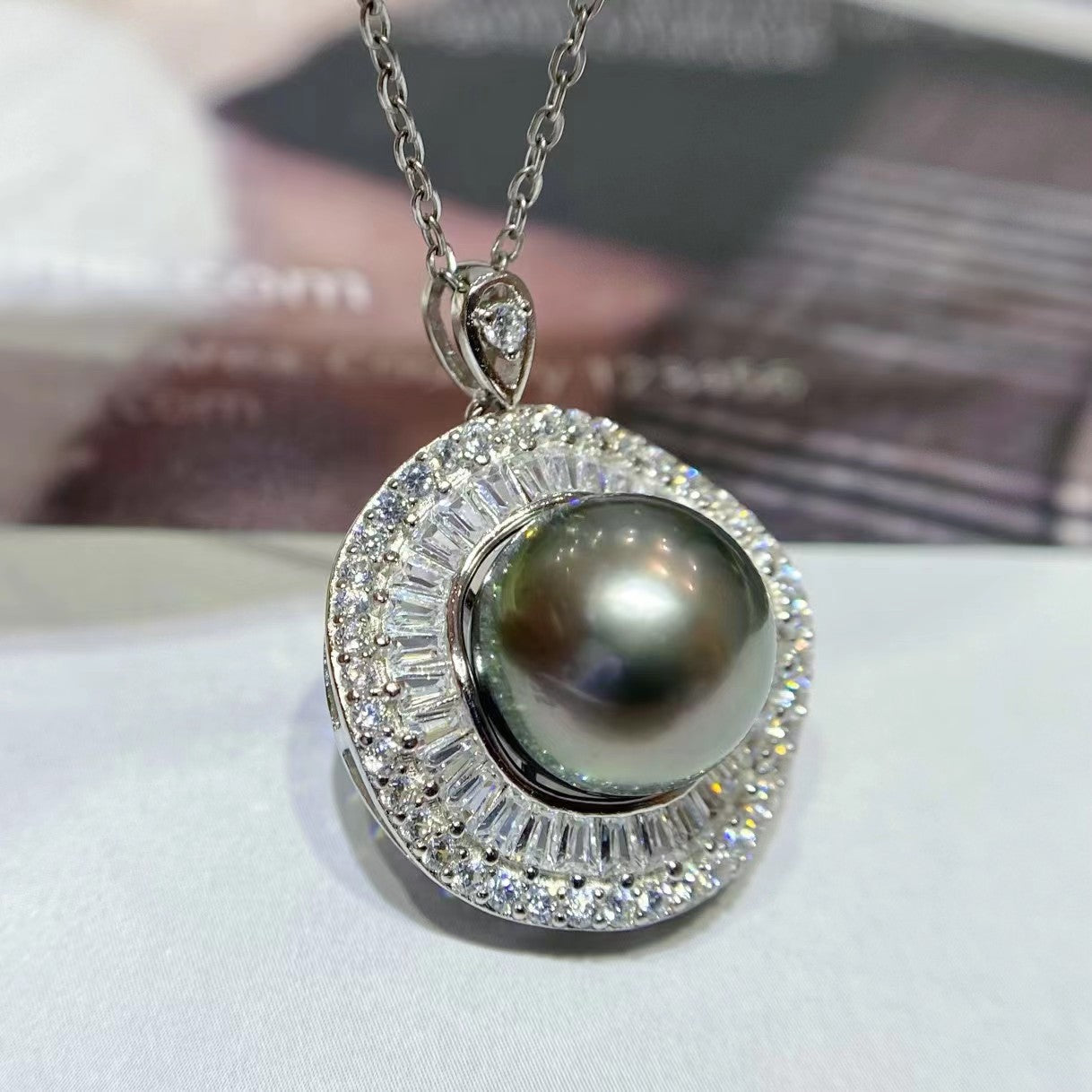 10-11mm Tahitian pearl pendent, S925 setting