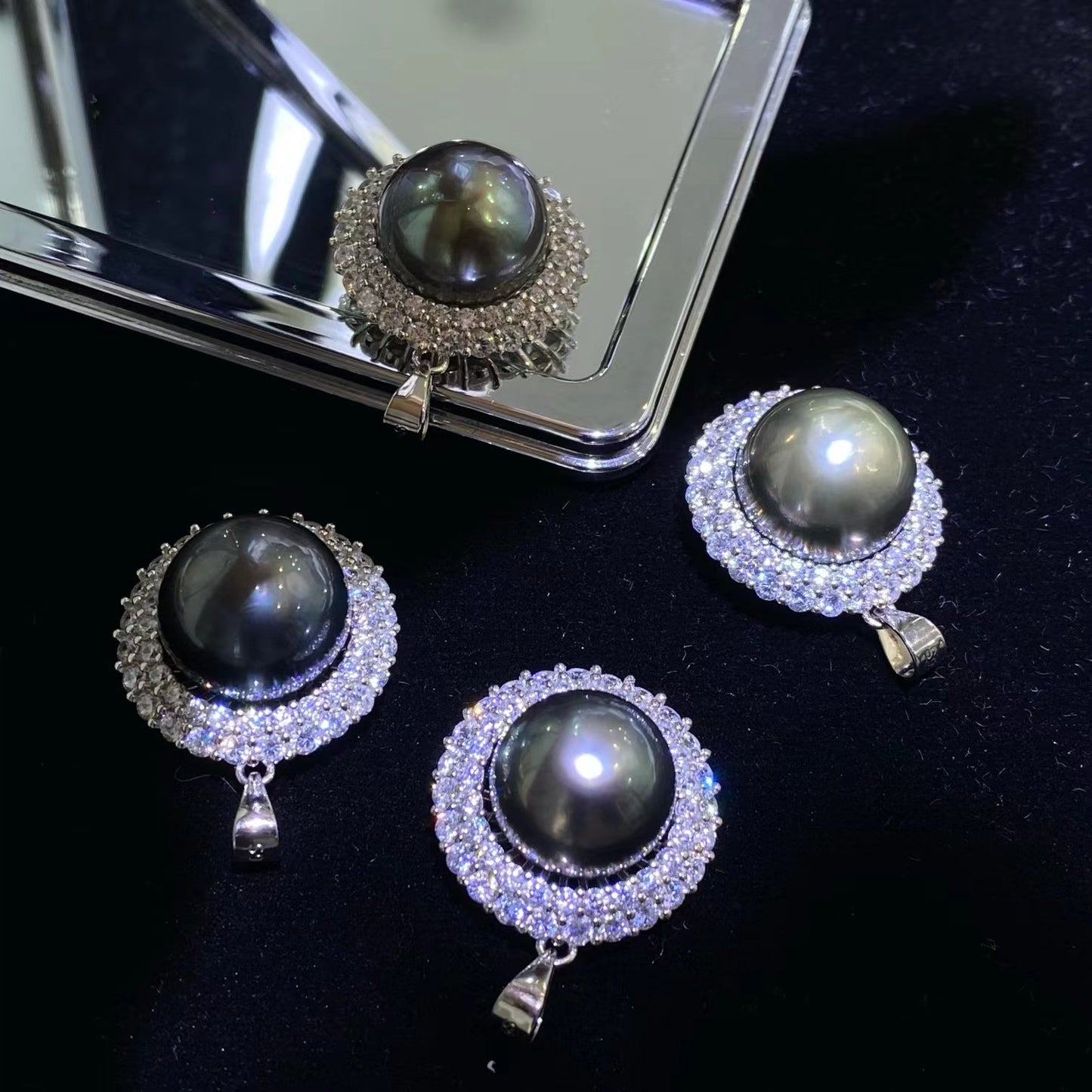 13-14mm Tahitian pearl pendent, S925 setting