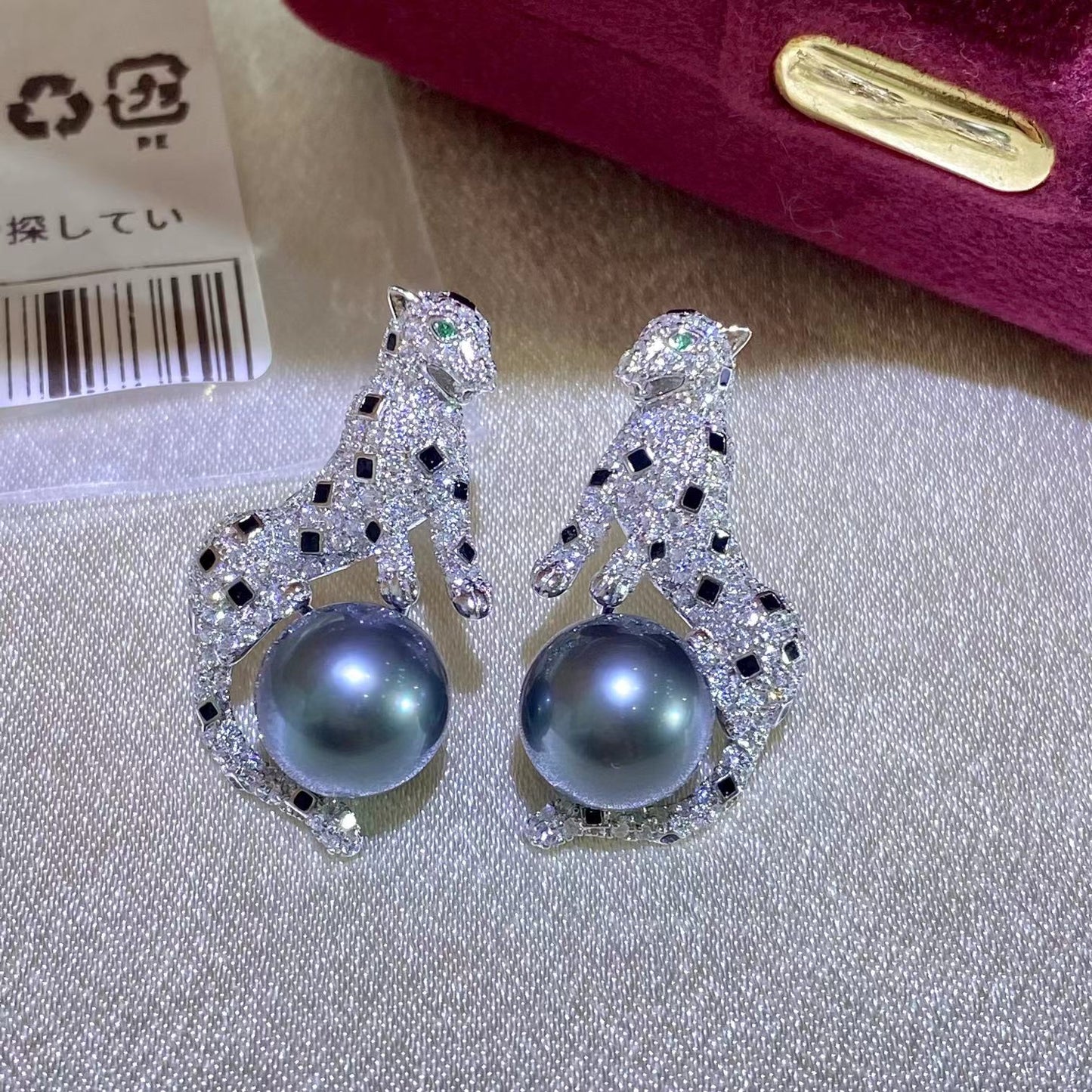 10-11mm Tahitian pearl earring, S925 setting