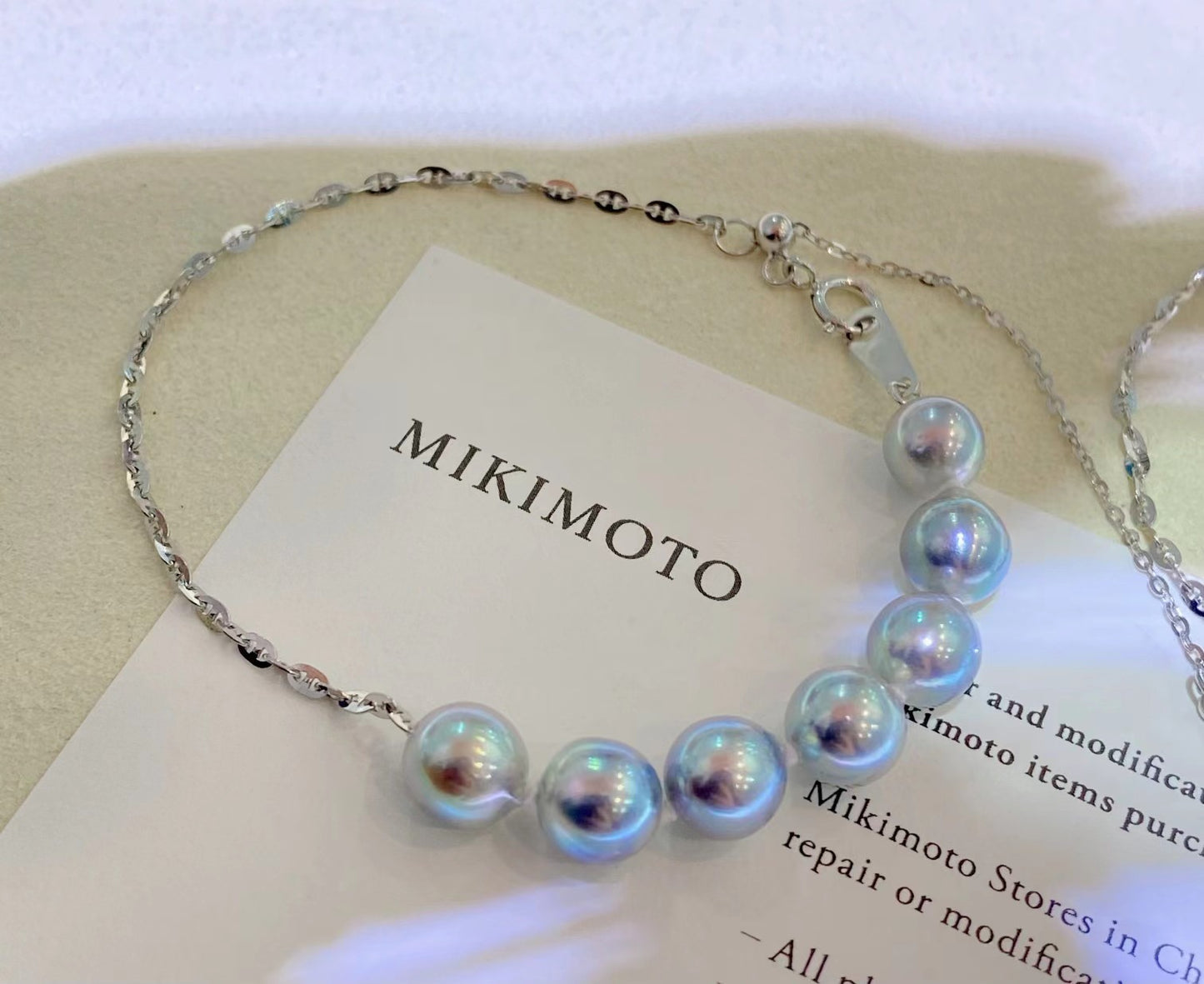 6-7mm Grey Akoya pearl bracelet, S925 setting