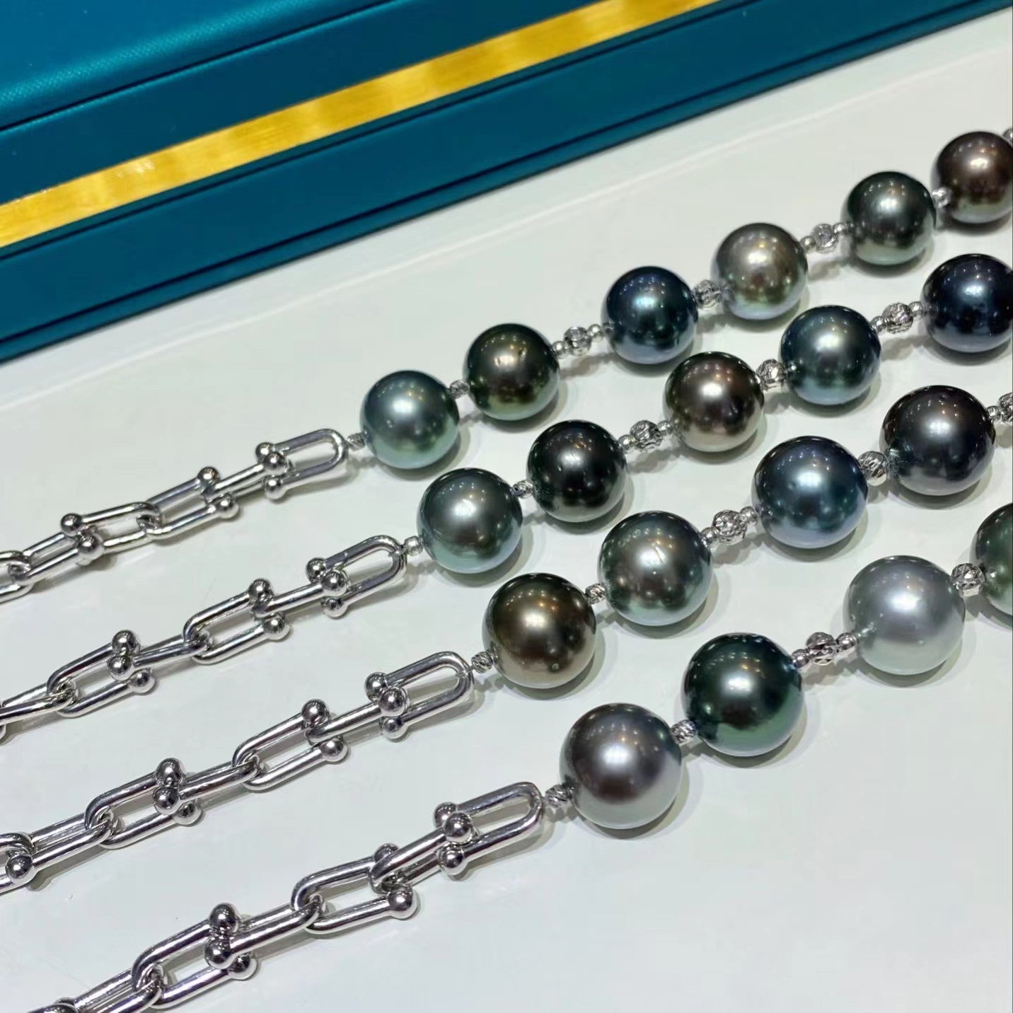 11-12mm AB Style Tahitian Pearl Bracelet, S925 setting