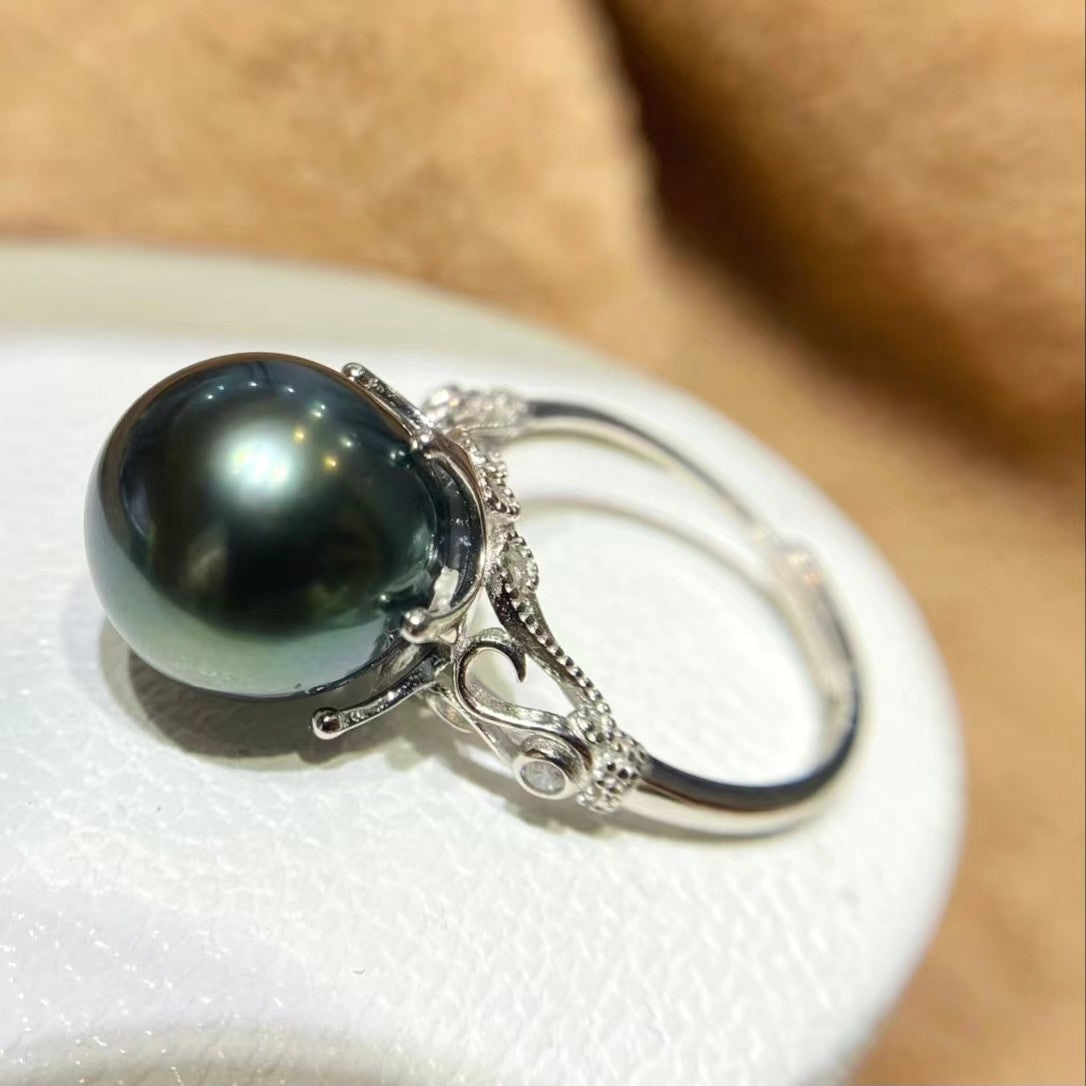 11-12mm Tahitian Pearl Ring, S925