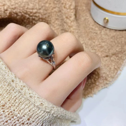 11-12mm Tahitian Pearl Ring, S925