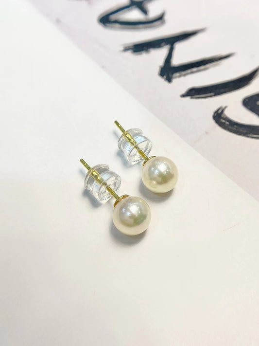 5-6mm Akoya Pearl Classical Earring, S925 Sliver Setting