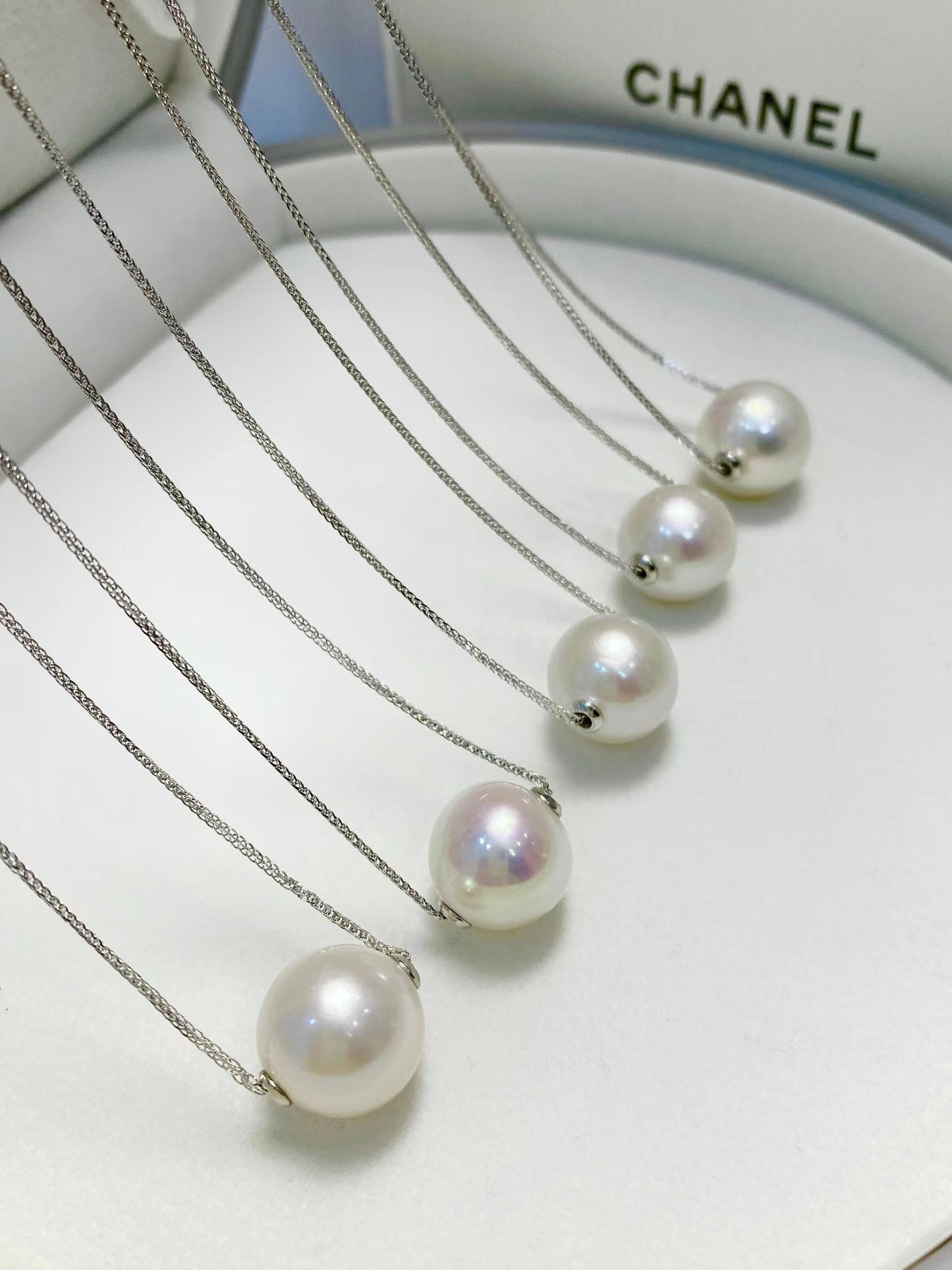 8-10/10-12mm Edison Pearl LuluTong Pendent(white/purple/champagne randomly), S925 Sliver Setting