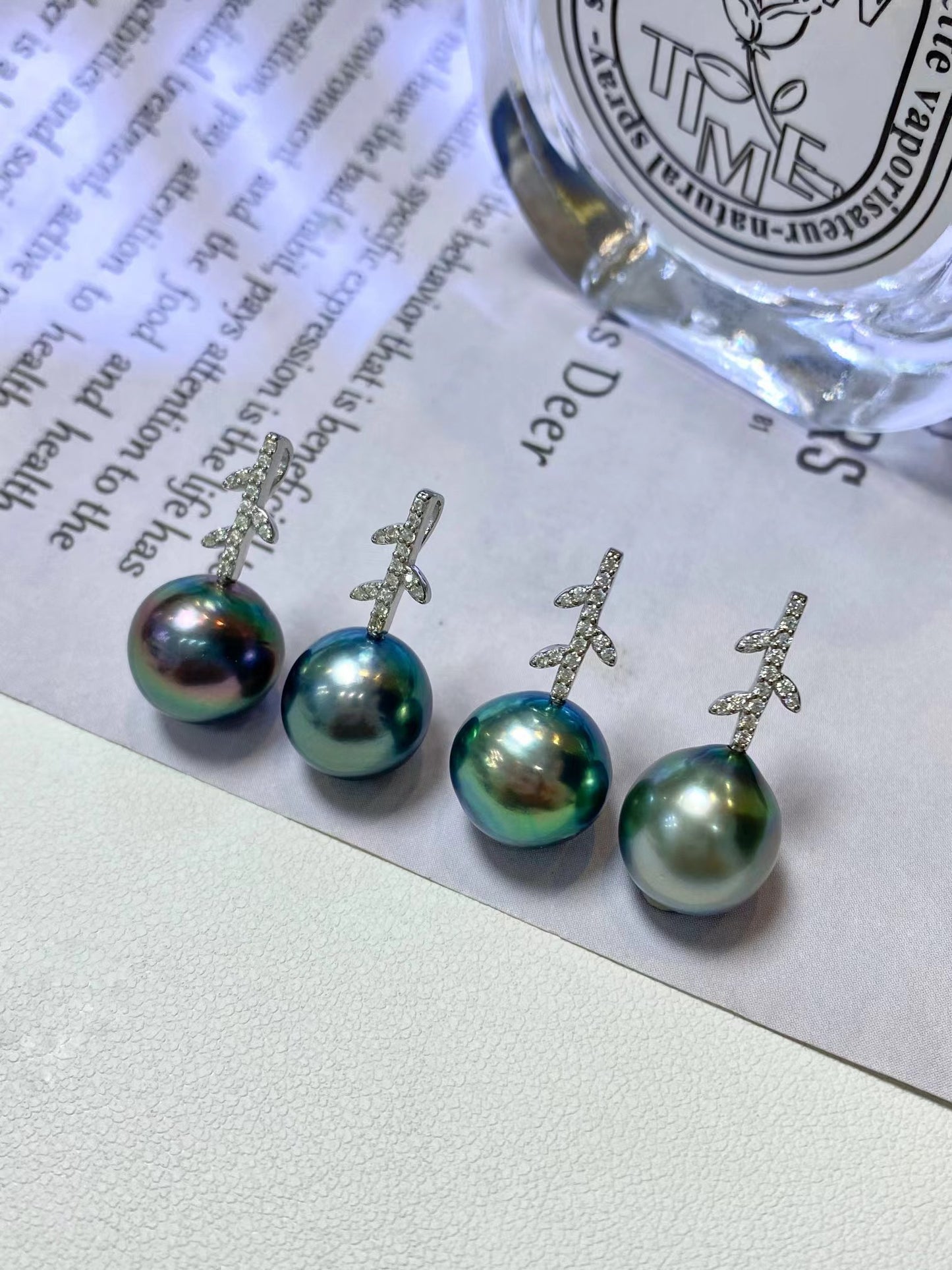 11-12mm Tahitian Pearl Musical Note Pendent, S925 Sliver Setting