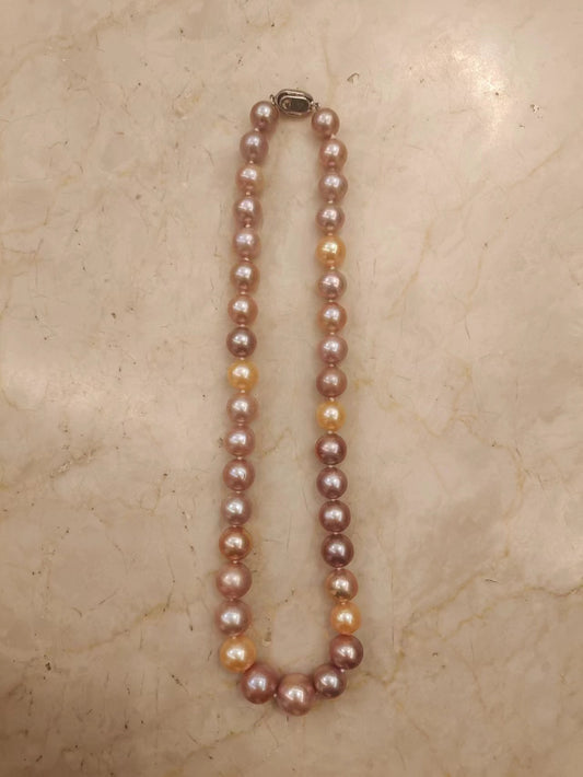 9-11mm Freshwater Edison Pearl Necklace, S925 Setting