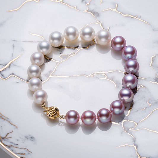 7-9mm 14K gold Edison pearl bracelet