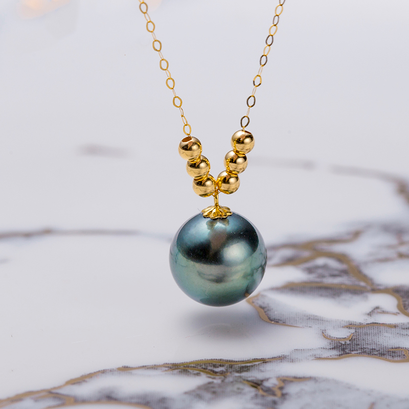 【Gary】18k gold lucky 6+1 Tahitian sea pearl pendant