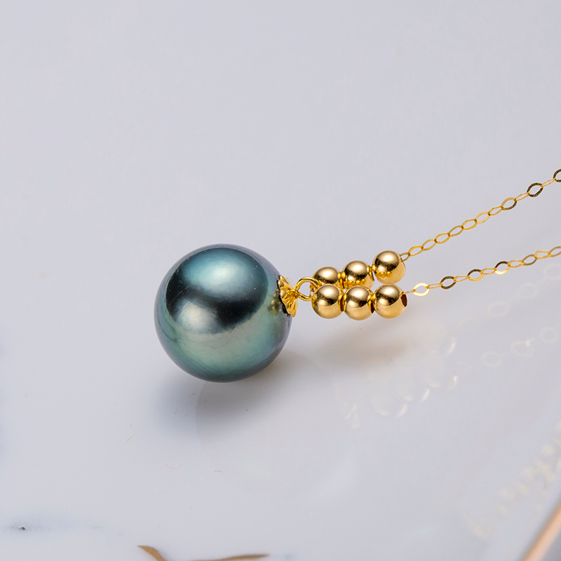 【Gary】18k gold lucky 6+1 Tahitian sea pearl pendant