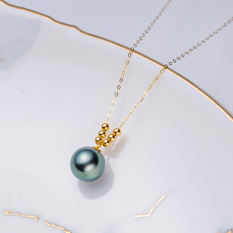 【Gary】18k gold lucky 6+1 Tahitian sea pearl pendant